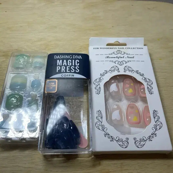 [BUNJANG] Dashing Diva Clear Navy Nail Tips Bundle Set / 네일팁 일괄 데싱디바 클리어 네이비 등