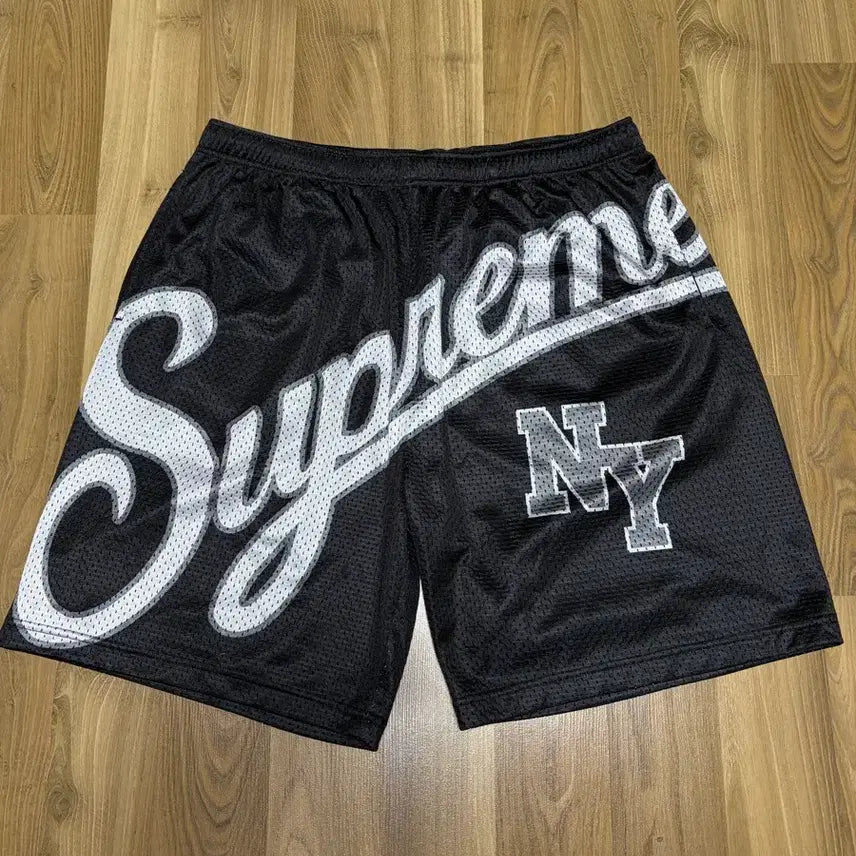 [BUNJANG] Supreme Big Script Mesh Shorts Black / 슈프림 빅 스크립트 메쉬 쇼츠 블랙