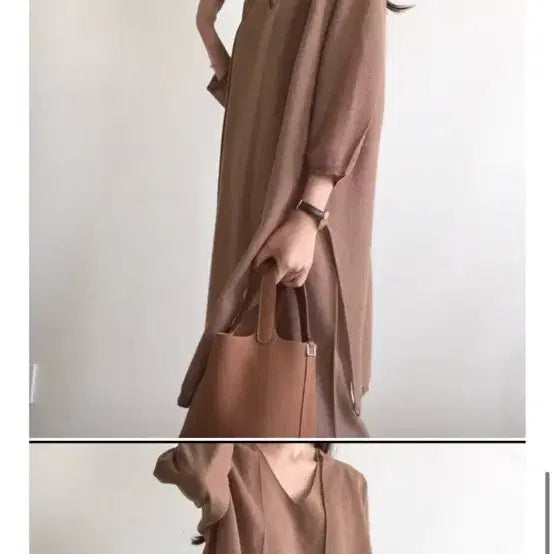 [BUNJANG] Bowen Knit Sleeveless Long Dress + Cardigan Set / 보웬 니트 민소매 롱원피스+가디건