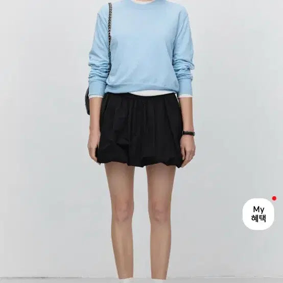 [BUNJANG] Dunst Balloon Mini Skirt Black / 던스트 벌룬 미니스커트 블랙
