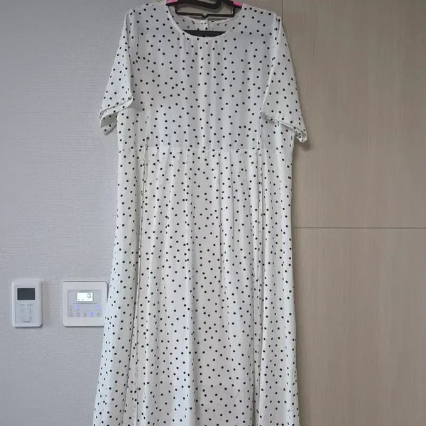 [BUNJANG] Salon de balmi Polka Dot Short Sleeve Dress (Free Size) / 옷장정리 도트 반팔 원피스