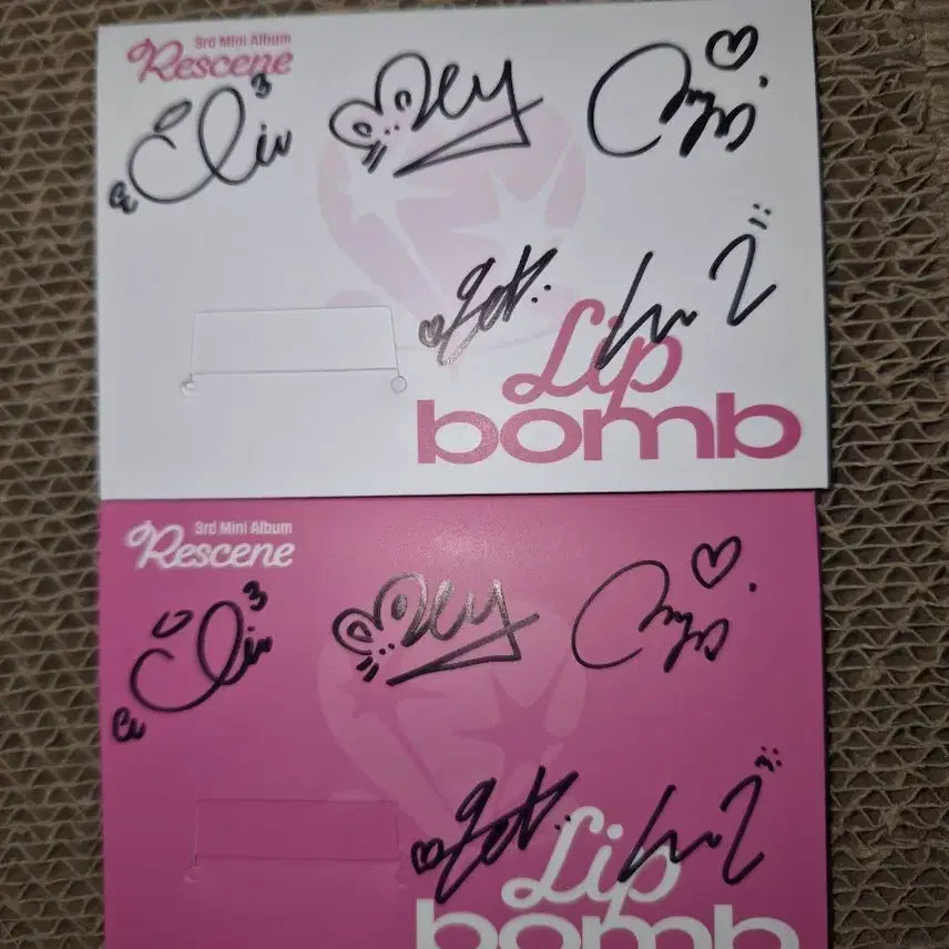 [BUNJANG] Ressine Lip Bomb Signed QR Album Set Photocard / 리센느 lip bomb 립밤 친필 싸인 QR 앨범 세트 포카