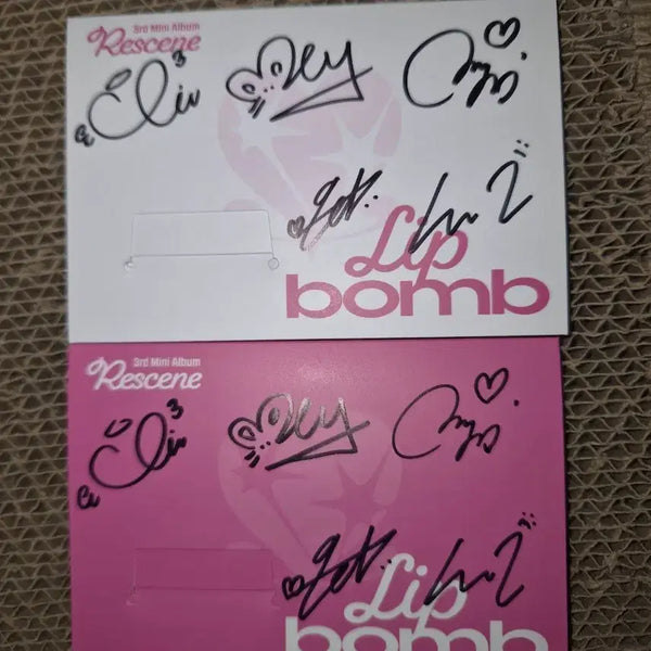 [BUNJANG] Ressine Lip Bomb Signed QR Album Set Photocard / 리센느 lip bomb 립밤 친필 싸인 QR 앨범 세트 포카