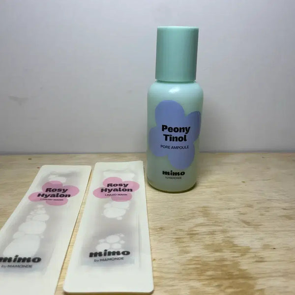[BUNJANG] Mamonde Peony Tinted Pore Ampoule 50ml + Rosy Hyaluron Liquid Mask / 마몽드 피어니 티놀 모공 앰플 50ml + 로지 히알론 리퀴드 마스크 ,