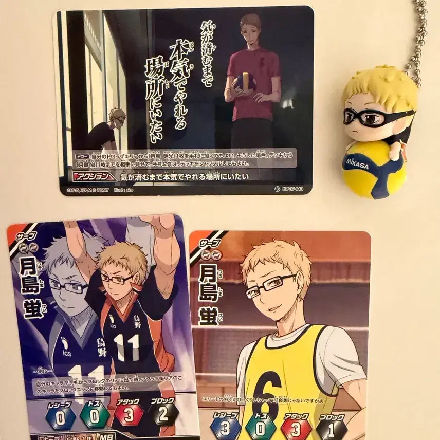 [BUNJANG] Tsukishima Kei Card Set Keyring / 츠키시마 케이 바보카 가챠 키링 세트