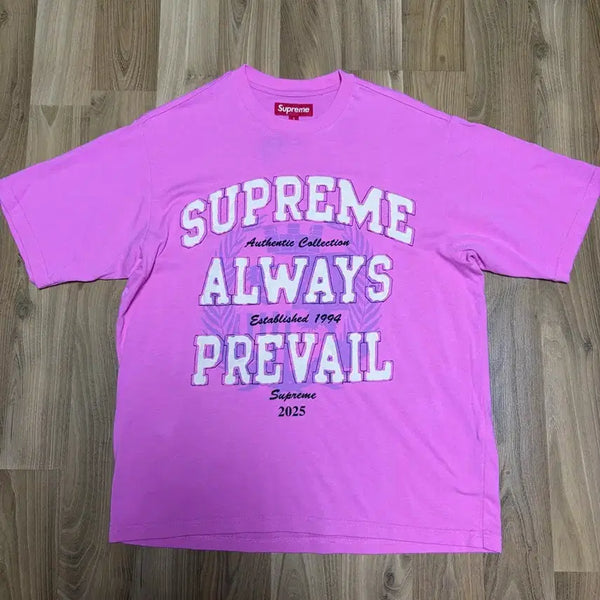 [BUNJANG] Supreme Always Prevail S/S Top Pink / 슈프림 올웨이즈 프리베일 S/S 탑 핑크