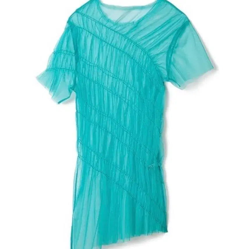 [BUNJANG] Perverze Shirring Tulle T-Shirt / 퍼버즈 perverze 바이어스 셔링 튤 티셔츠