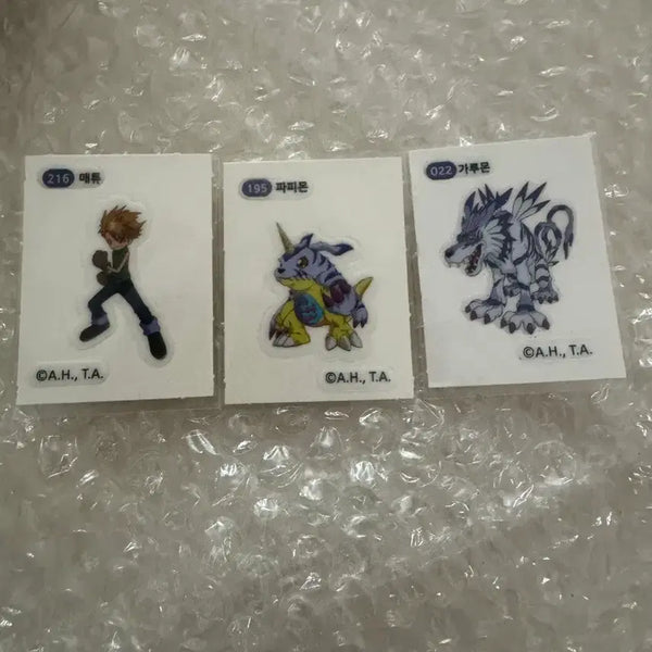 [BUNJANG] Digimon Stickers 3 Types (Gargomon, Patamon, Matt) / 디지몬 스티커 3종 (가루몬, 파피몬, 매튜)