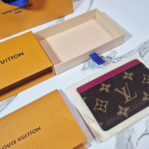 [BUNJANG] Louis Vuitton Monogram Fuchsia Business Card Holder / (정품) 루이비통 모노그램 푸시아 명함 카드 지갑홀더