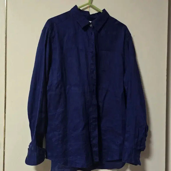 [BUNJANG] Uniqlo Linen Shirt Navy L / 유니클로 린넨 셔츠 L