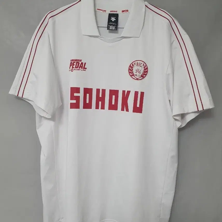 [BUNJANG] Descente x Yowamushi Pedal Sohoku High School Graphic Jersey Polo Shirt / 데상트 소호쿠 고교 에니메이션 그래픽 져지 카라 티