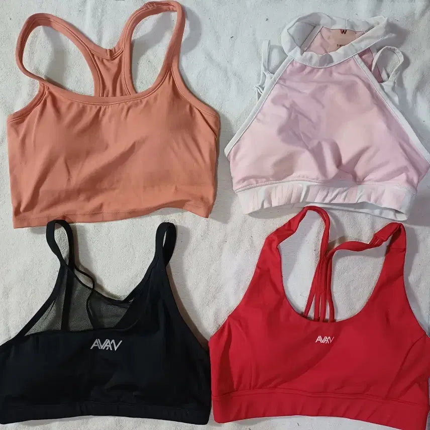 [BUNJANG] Built-in Bra Tank Tops Bundle (Set of 4) S-M / 캡내장 브라탑 4개 일괄 s-m 요가 필라테스 클라이밍