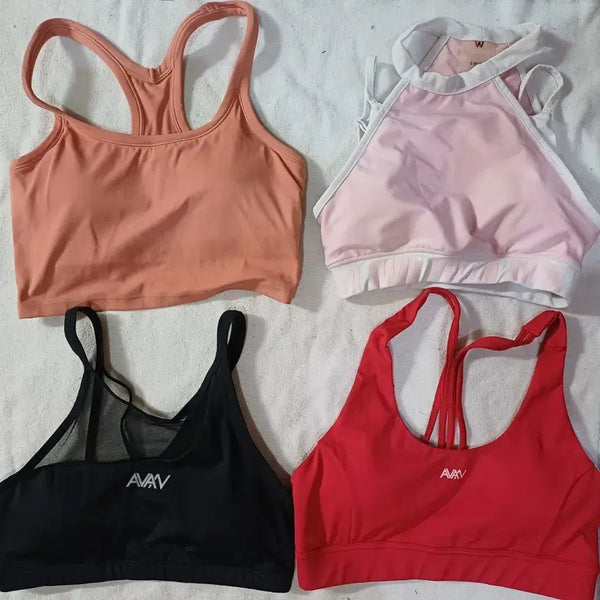 [BUNJANG] Built-in Bra Tank Tops Bundle (Set of 4) S-M / 캡내장 브라탑 4개 일괄 s-m 요가 필라테스 클라이밍