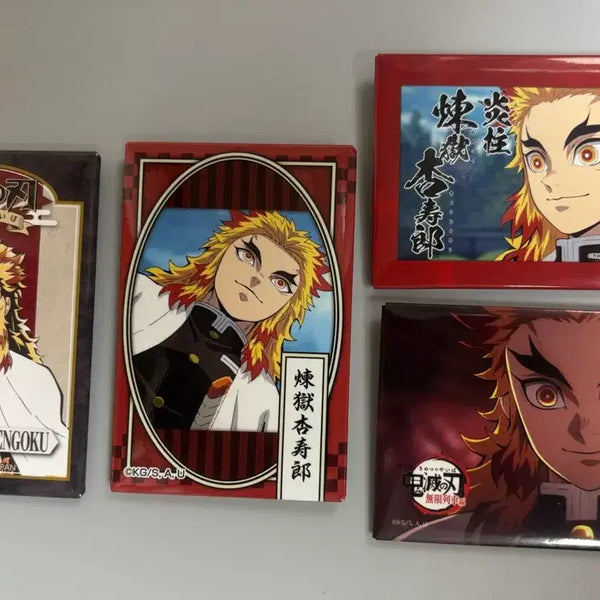 [BUNJANG] Demon Slayer Kyojuro Rengoku Square Badge Bundle Set / 귀멸의 칼날 렌고쿠 사각 뱃지 일괄 판매