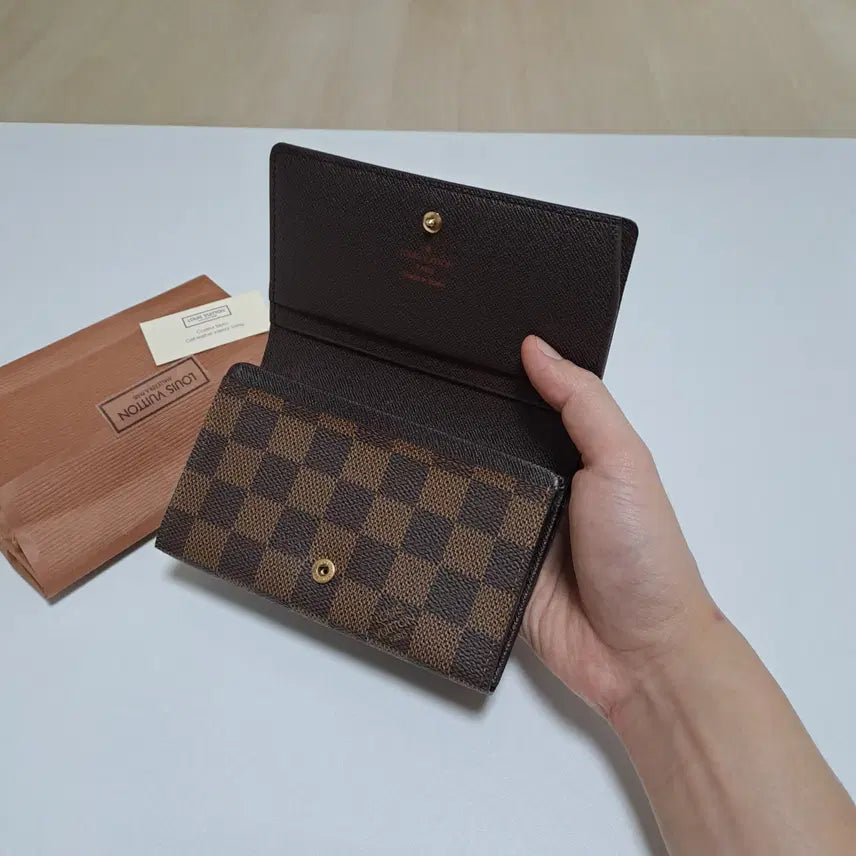 [BUNJANG] Louis Vuitton Damier Ebène Trésor Zipper Medium Wallet / [새상품급/정품] 루이비통 다미에 에벤 트레조르 지퍼 중지갑