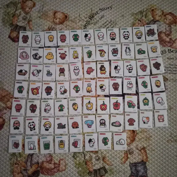 [BUNJANG] Line Friends Mini Friends Sticker Collection (74 of 80 Types) Bundle Set / 라인프렌즈 미니니 띠부씰  80종중 74종 일괄판매합니다