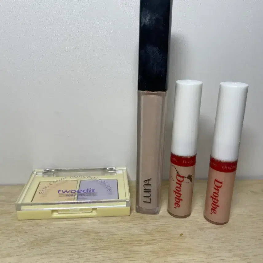 [BUNJANG] TwoEdit Concealer (Shade 2 Luna Ivory) & Drop Bee Concealer (Shade 1 & 2) Bundle Set / 화장품 일괄 컨실러 투에딧 2호 루나 0.7 아이보리 드롭비 1호 2호 ,