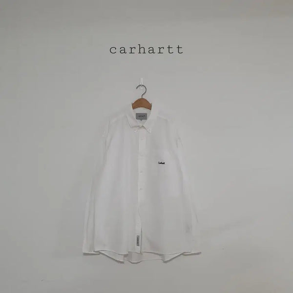 [BUNJANG] Carhartt White Embroidered Pocket Design Shirt / No.26072310 칼하트 화이트 자수 포켓디자인 셔츠