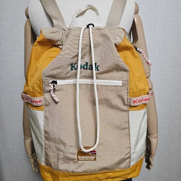 [BUNJANG] Kodak Karachu Backpack Yellow/Beige / 코닥 카라치 백팩 옐로우/베이지