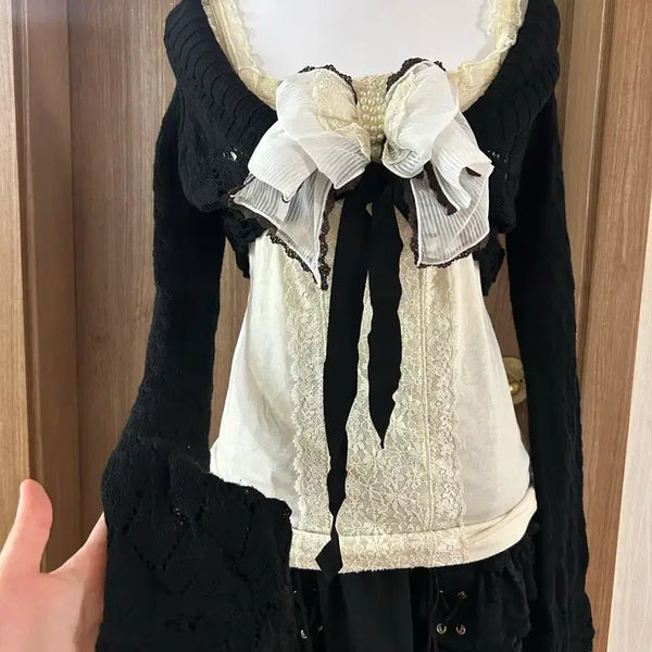 [BUNJANG] Axes Femme Ribbon Camisole / 예약중)엑시즈팜 axes femme 리본 나시 고스공겜페어리