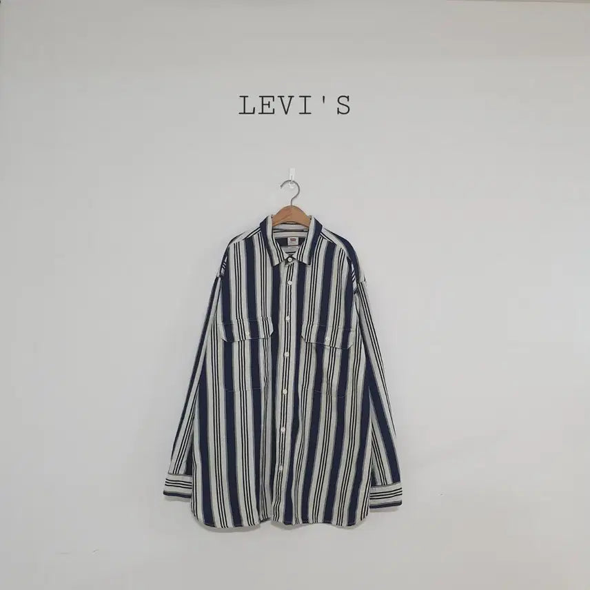 [BUNJANG] Levi's Vintage Striped Denim Shirt / No.26072312 리바이스 빈티지 데님셔츠스트라이프 청남방