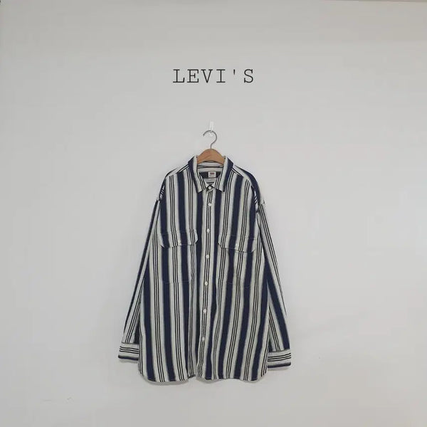 [BUNJANG] Levi's Vintage Striped Denim Shirt / No.26072312 리바이스 빈티지 데님셔츠스트라이프 청남방