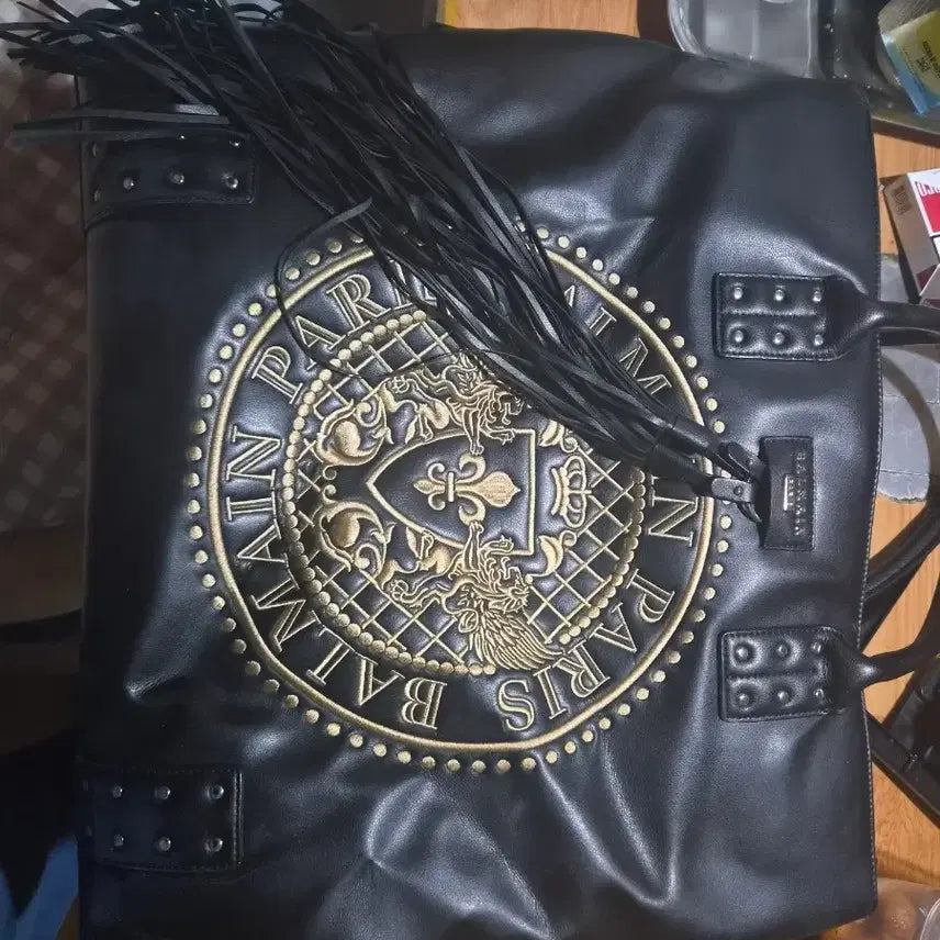 [BUNJANG] Balmain Paris Big Logo Tote Bag Black / 발망 명품 파리 빅 로고 토트백 블랙