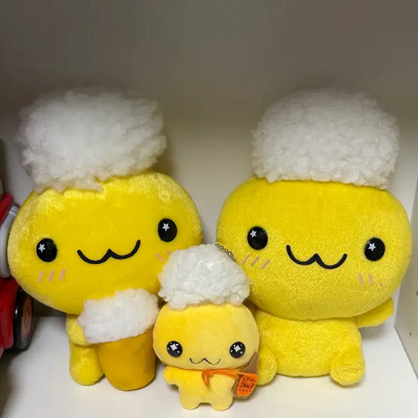 [BUNJANG] San-X Beer-chan & Beer-kun Doll Keyring Set (Bundle) / 일본 고전 산엑스 비어짱 비어군 인형 키링 세트 일괄 핸드메이드