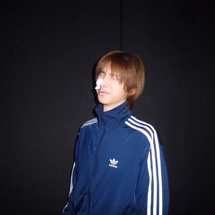 [BUNJANG] Adidas Firebird Navy Track Top Jacket (Courtis Juhoon) L / 아디다스 파이어버드 네이비 남흰 트랙탑 저지 져지집업(코르티스 주훈) / L