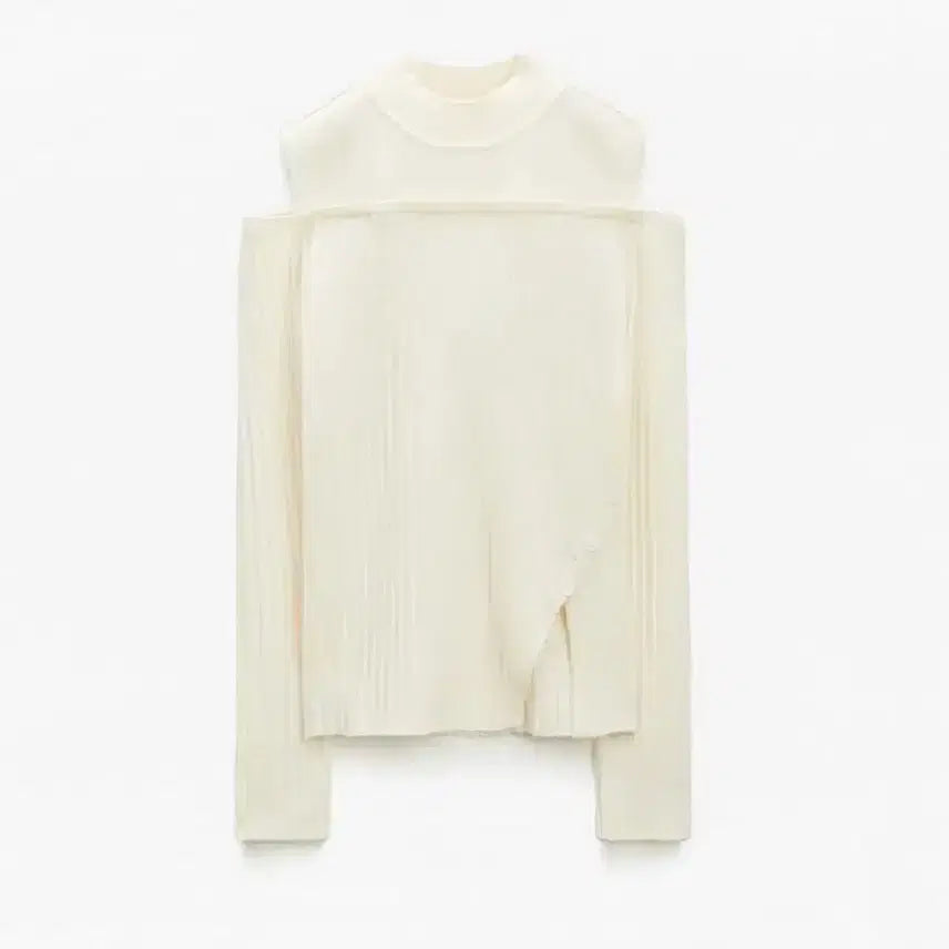 [BUNJANG] Miero High-Neck Shoulder Slit Knit / 미쏘 반하이넥 어깨트임 니트