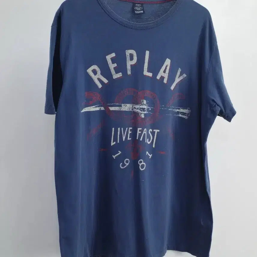 [BUNJANG] Replay Blue Jeans Vintage T-Shirt / replay blue jeans 빈티지 티셔츠 (싱글스티치, 수소봉제)