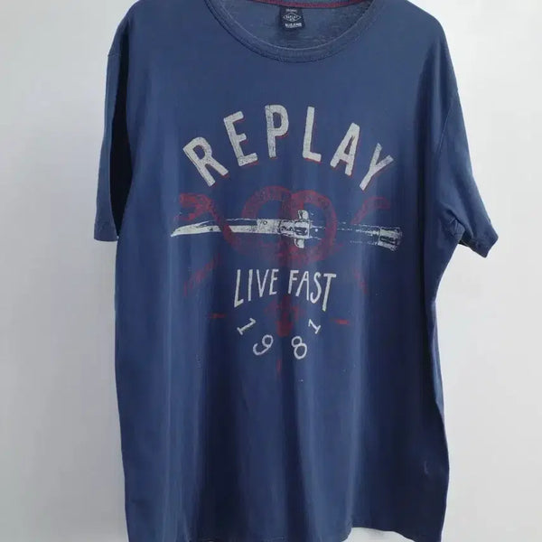 [BUNJANG] Replay Blue Jeans Vintage T-Shirt / replay blue jeans 빈티지 티셔츠 (싱글스티치, 수소봉제)