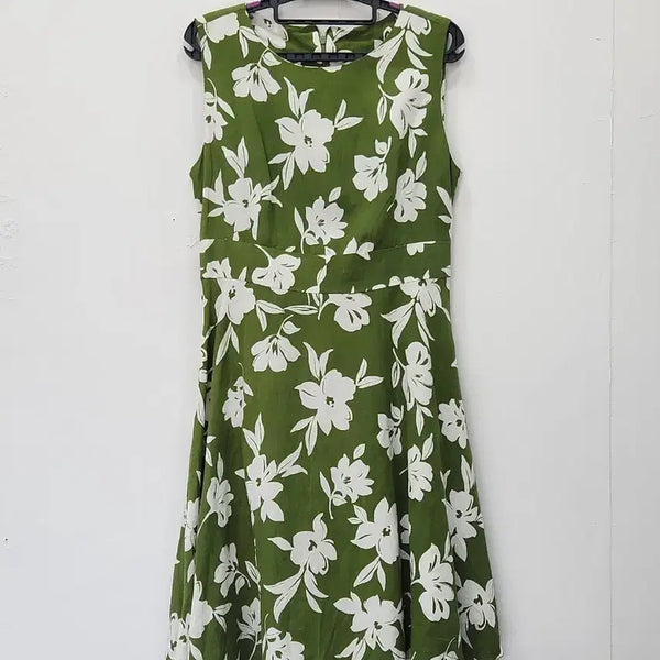 [BUNJANG] Moribysis Linen Floral Sleeveless Dress / [F] 모리바이시스 Moribysis 린넨 플라워 민소매 원피스