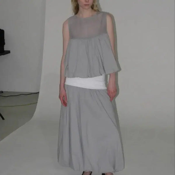 [BUNJANG] Partimento Women's Sleeveless Blouse Purple / 파르티멘토 우먼 슬리브리스 블라우스 퍼플컬러