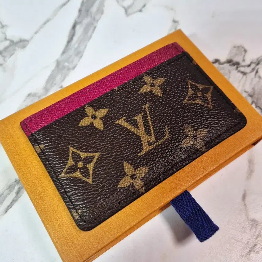 [BUNJANG] Louis Vuitton Monogram Fuchsia Business Card Holder / (정품) 루이비통 모노그램 푸시아 명함 카드 지갑홀더