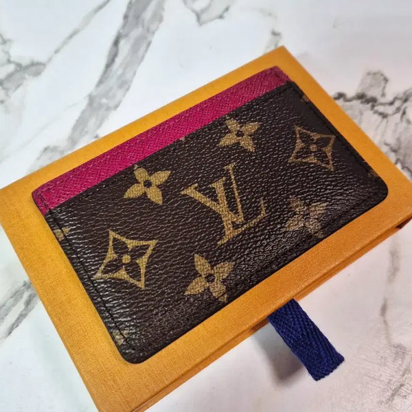 [BUNJANG] Louis Vuitton Monogram Fuchsia Business Card Holder / (정품) 루이비통 모노그램 푸시아 명함 카드 지갑홀더