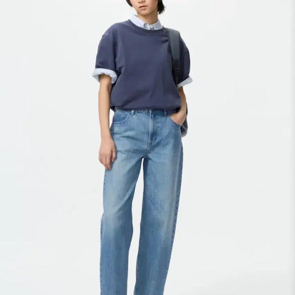 [BUNJANG] Uniqlo Baggy Jeans 65 Blue 26 Size / 유니클로 배기진 65 블루색상 26사이즈