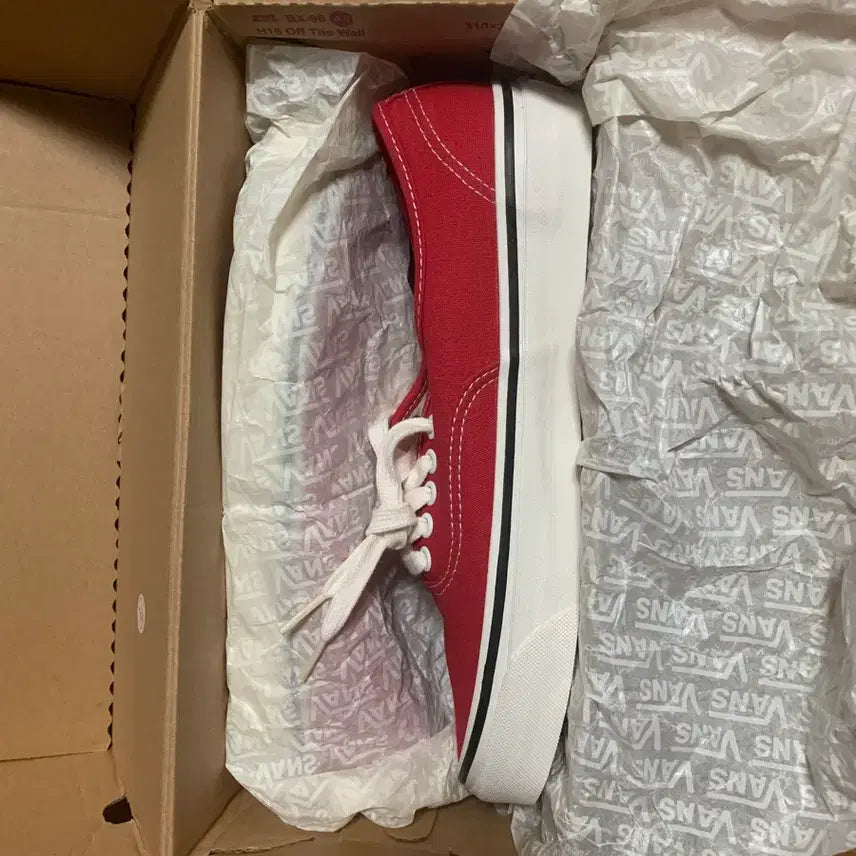 [BUNJANG] Vans Authentic Racing Red Sneakers / 반스 어센틱 레이싱 레드