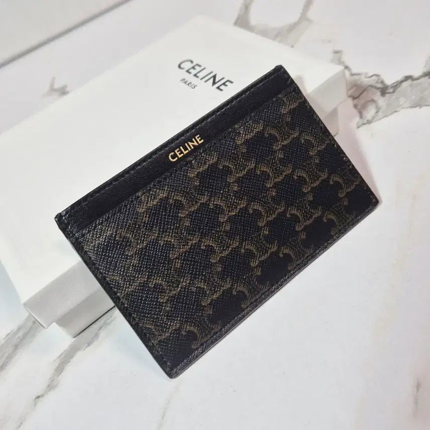 [BUNJANG] Celine Triomphe Card Holder Wallet Case / (정품) 셀린느 트리옹프 카드 홀더 지갑 케이스