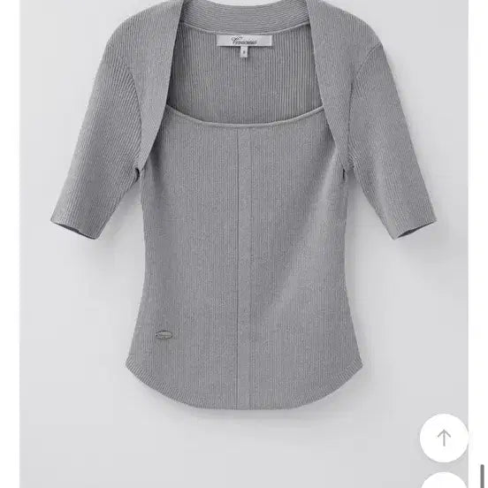 [BUNJANG] Vivacious Square Neck Short Sleeve Knit / 비바셔스 스퀘어넥 반팔 니트