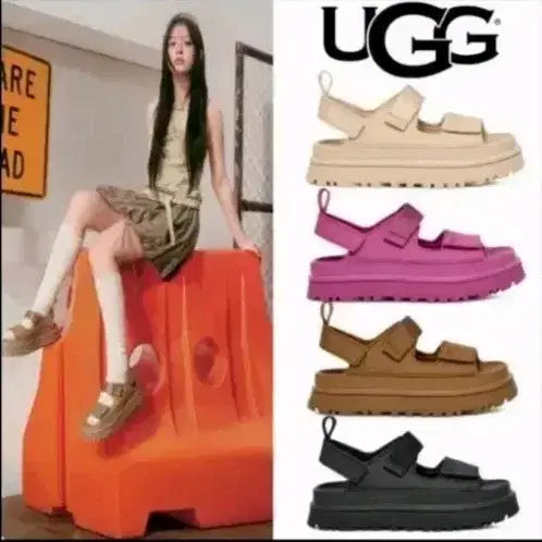 [BUNJANG] UGG Platform Sandals Brown 240mm / UGG 어그 키높이 브라운 샌들 240mm