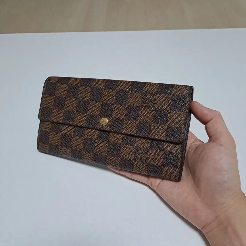 [BUNJANG] Louis Vuitton Damier Ebene Monnaie Credi Long Wallet / [100%/정품] 루이비통 다미에 에벤 모네 크레디 장지갑
