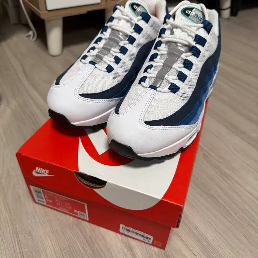 [BUNJANG] Nike Air Max 95 White Blue Navy / 나이키 에어맥스 95 흰파남 260