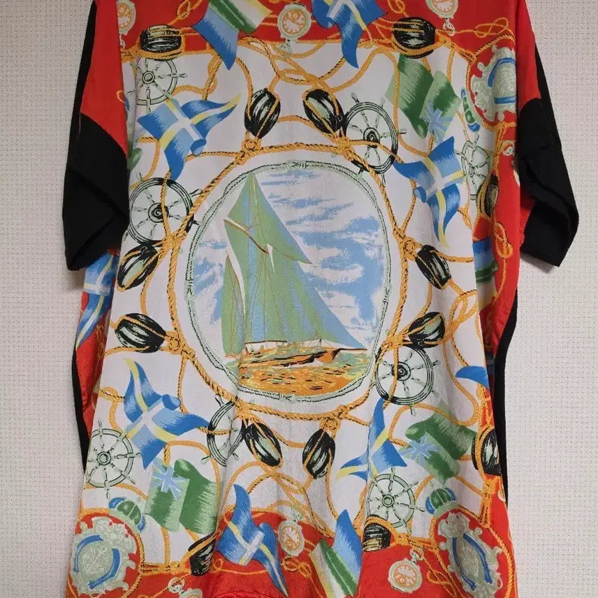 [BUNJANG] AB.PLUS Marine Pattern T-Shirt / AB.PLUS 마린 패턴 티셔츠