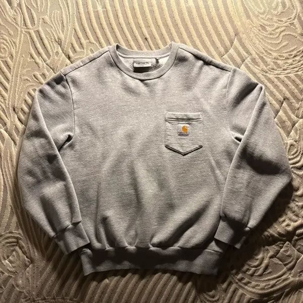 [BUNJANG] Carhartt WIP Pocket Sweatshirt Grey S / 칼하트 WIP 포켓 맨투맨 그레이 (s)