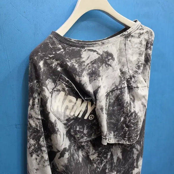 [BUNJANG] DANG KKO & SHAMMALE ARMY T-Shirt / 낡아서 더 멋진 락시크 펑크 ARMY 티셔츠like그런지 밀리터리 아메카지