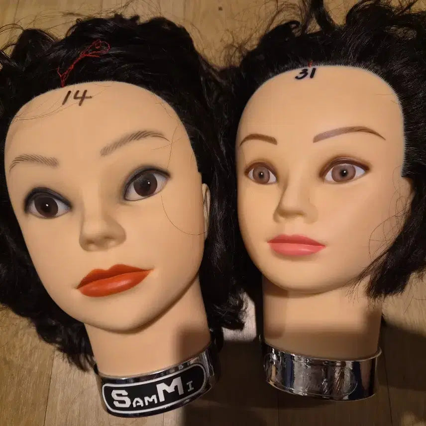 [BUNJANG] 100% Natural Human Hair Wig for Practice / 100프로 국가 인모가발