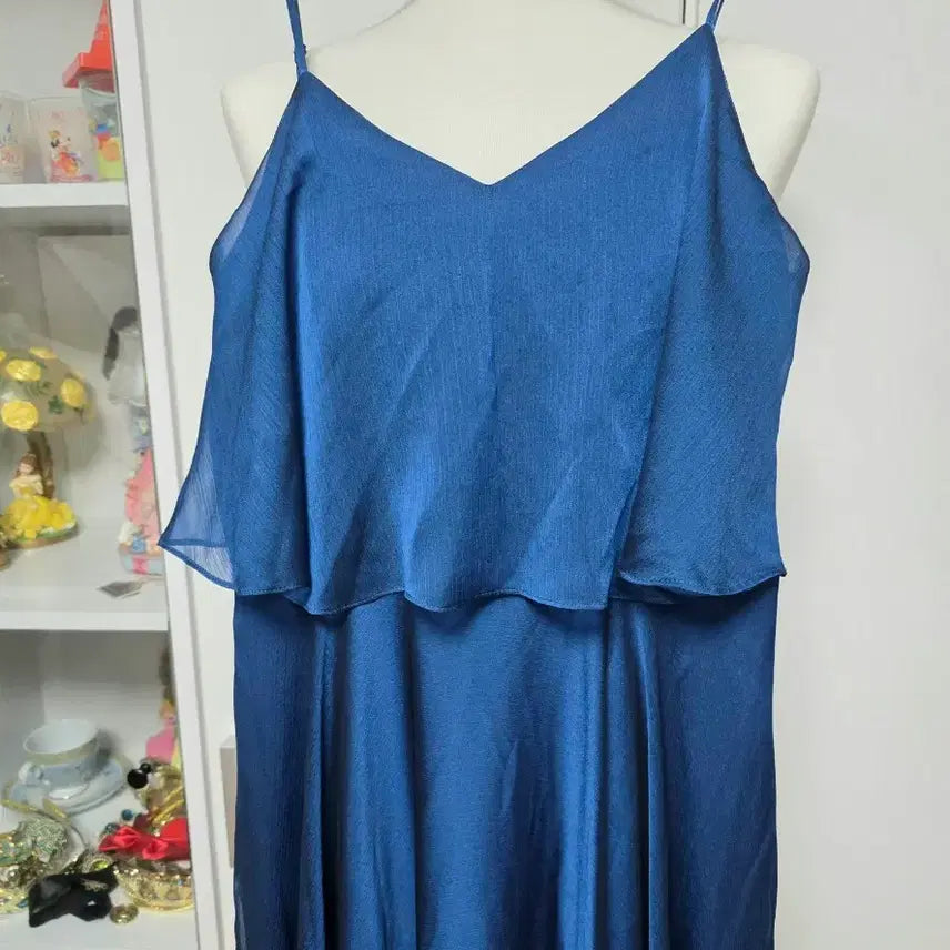 [BUNJANG] Halston Maxi Blue Dress / 미국브랜드 Halston Maxi Blue dress롱원피스