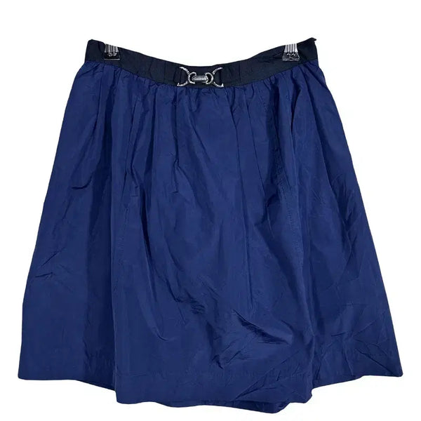 [BUNJANG] UNTITLED Blue Flare Mini Skirt / UNTITLED 블루 플레어 미니스커트 볼륨 치마 [24~25] 폴리에스터 100% 혼방