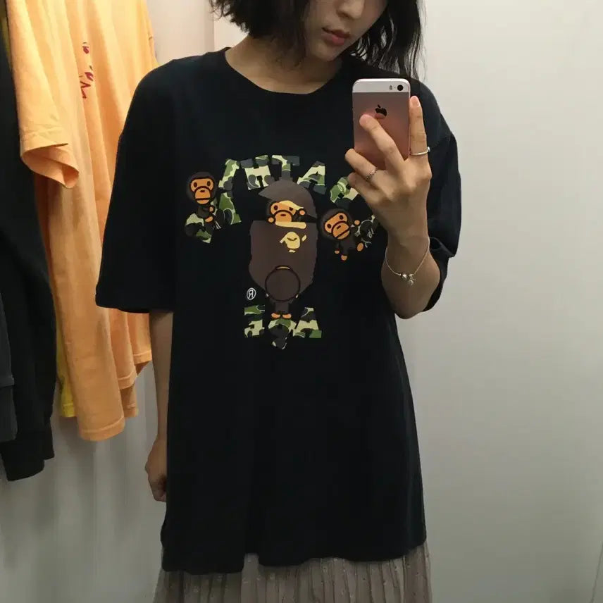 [BUNJANG] BAPE Camo Ape Head T-Shirt XL / 베이프 카모 에이프 헤드 반팔